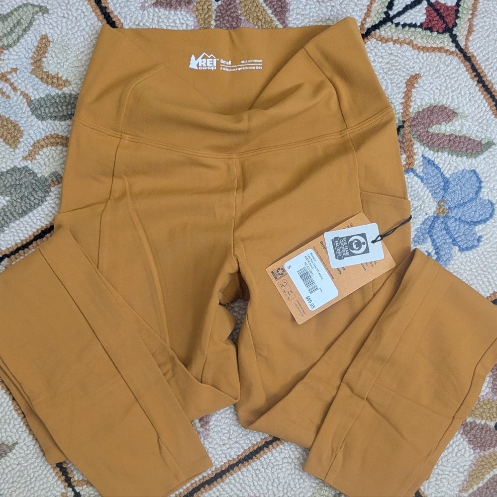 NWT REI Take Your Time Leggings Rustic Gold